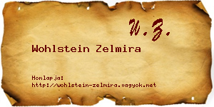 Wohlstein Zelmira névjegykártya